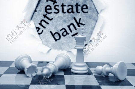 国际象棋和银行的概念