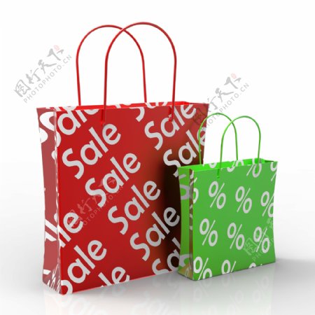 销售购物袋显示减少