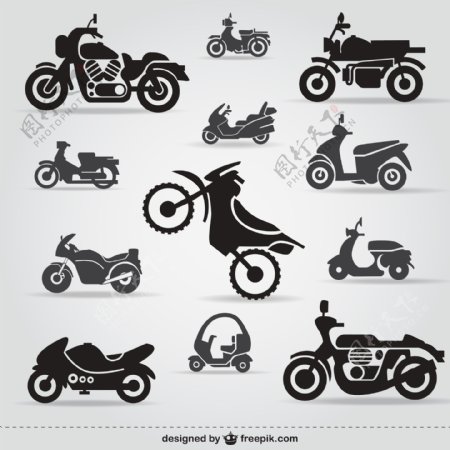 摩托车剪影海报