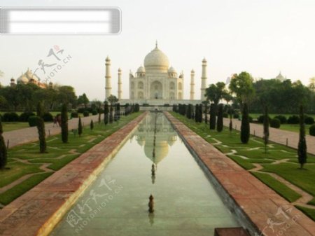 建筑摄影印度建筑泰姬陵正面全景