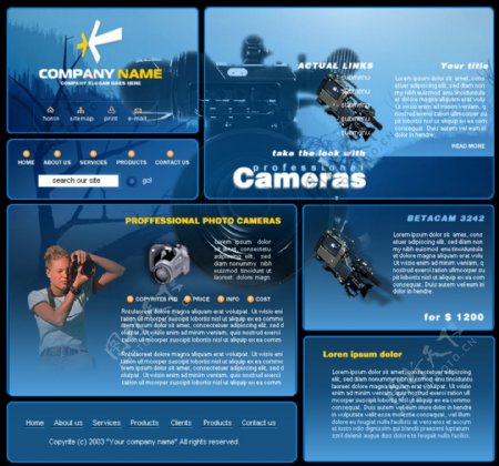 欧美专业数码摄像网站模板