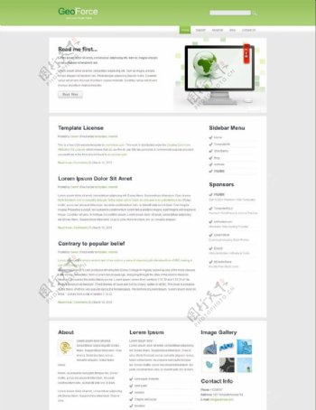 绿色企业博客网页