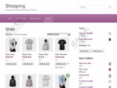 紫色shopping服装商城模板