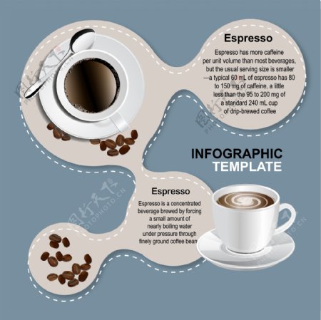 咖啡元素信息图形矢量03