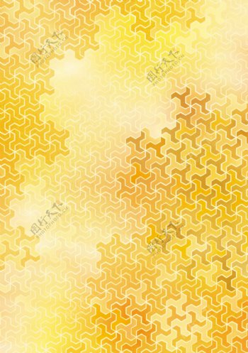 黄色组合底纹花纹素材