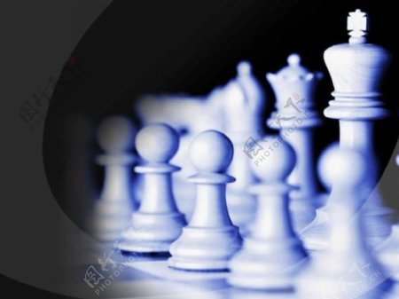 国际象棋博弈商业PPT模板