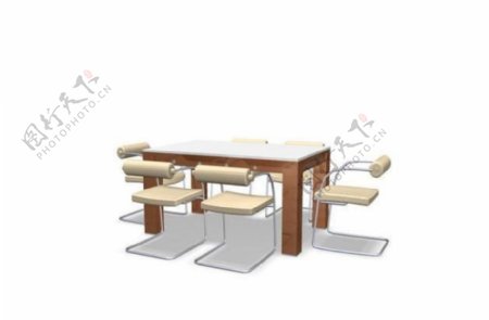 新套3D餐桌模型家具3D模型