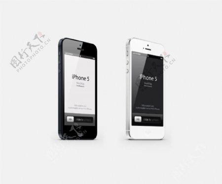 苹果黑白iphone5侧面高清分层图片