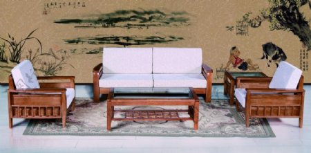 黄花梨实木沙发图片