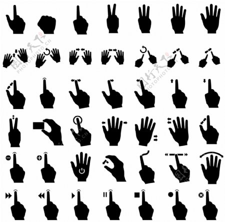 各类手势图标