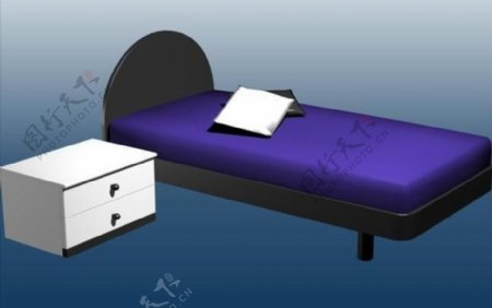 室内装饰设计3D模型之儿童床04
