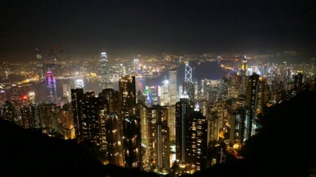 香港太平山夜景图片