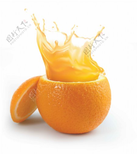 新鲜橙子果汁高清图