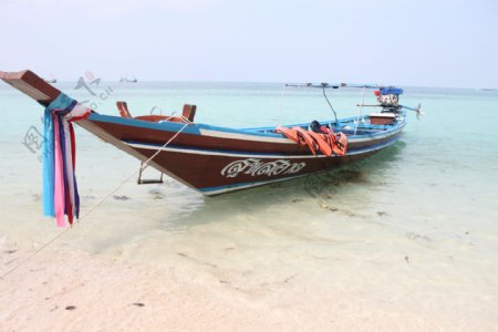 泰国海边的小船