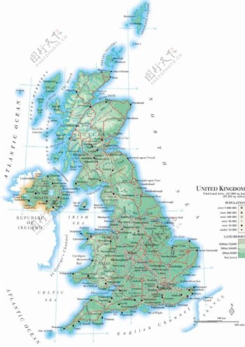 世界地图UnitedKingdom英国