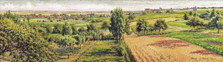 GustaveCariotAuxy1944画家风景画静物油画建筑油画装饰画