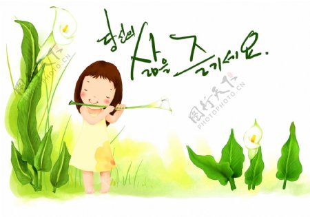 韩国可爱儿童插画3图片