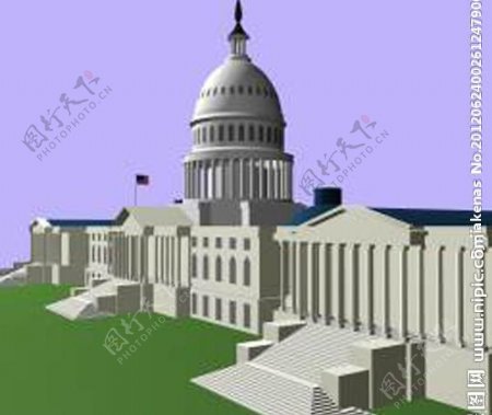 白宫3d模型图片