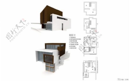 现代家居建筑3D模型