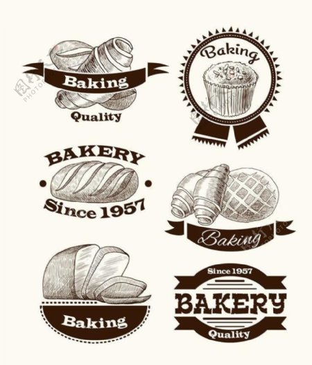 面包蛋糕店糕点图标