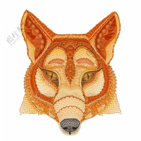 位图动物图案动物头像艺术效果狐狸免费素材