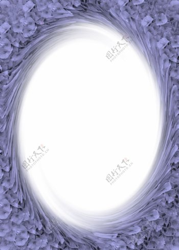 紫色螺旋花纹相框