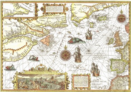 复古航海地图