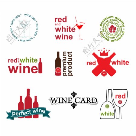 红酒标签logo图片