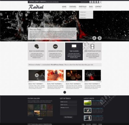 黑色网页设计模板