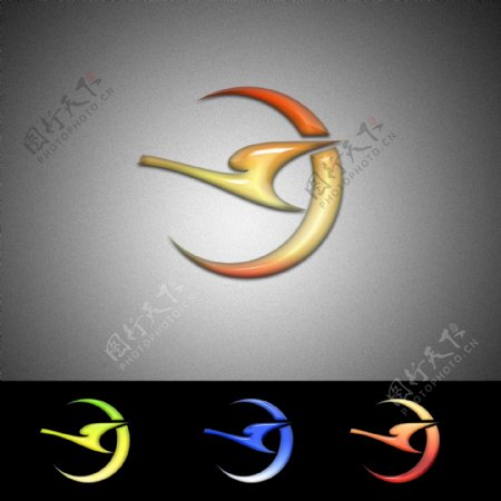 飞鸟水晶logo设计图片