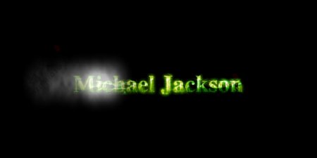 迈克尔杰克逊发光字绿色字