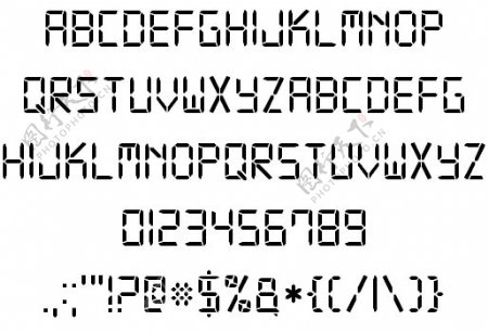 digital7字体