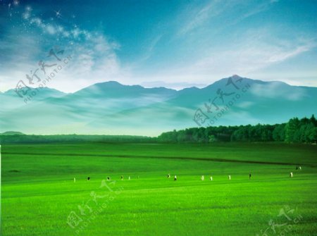 草原圣景原创图片