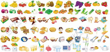 各类食物食品元素矢量素材sxzj