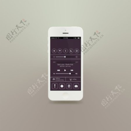iOS7清新扁平化设计psd分层素材
