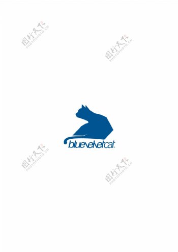 BluevelvetCatlogo设计欣赏BluevelvetCat乐队LOGO下载标志设计欣赏