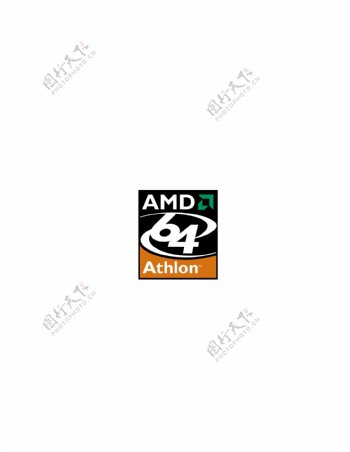 AMD64Athlonlogo设计欣赏AMD64Athlon电脑硬件标志下载标志设计欣赏