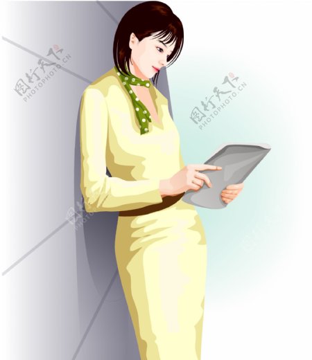 韩国白领女性矢量图35