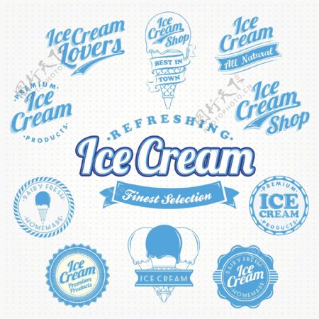 冰淇淋标签贴纸图片