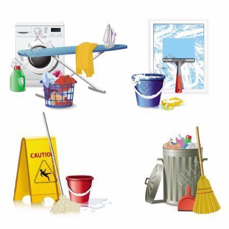 清洁卫生用品图标素材