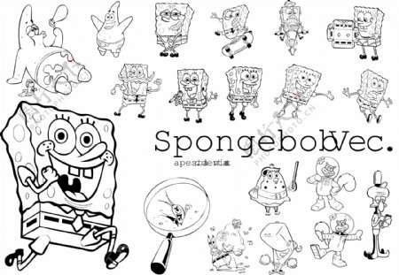 可爱的Spongebob卡通形象