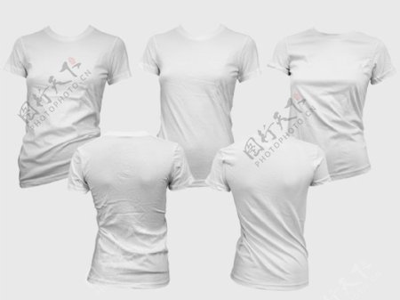女款空白潮流短袖tshirt模板GoMedia出品psd分层素材8