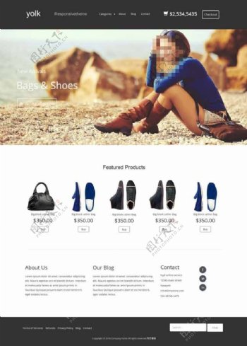 鞋包销售HTML网站模板