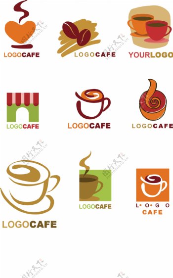 咖啡店和餐厅的标志