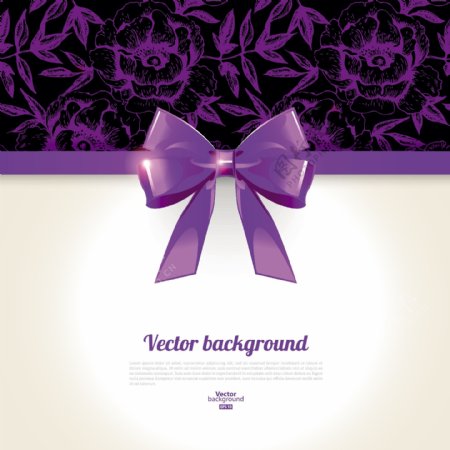紫色蝴蝶结卡