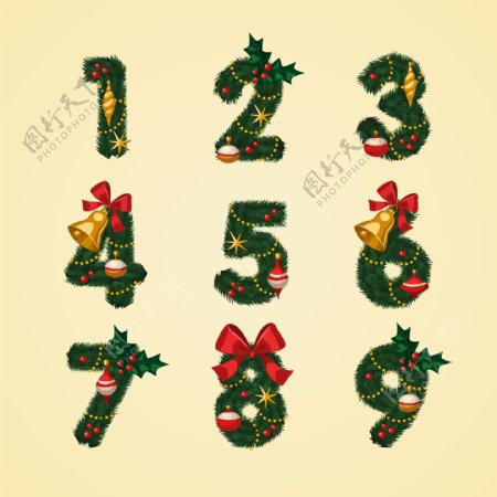 圣诞节装饰数字设计图片