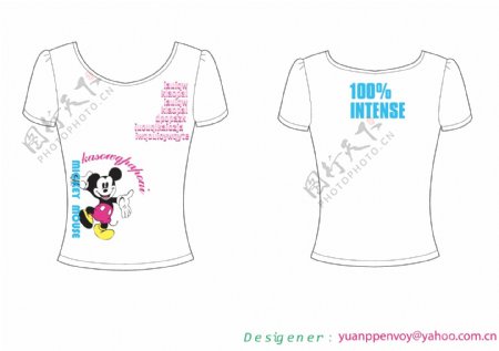 tshirtt恤印花可爱服装卡通米奇迪士尼米老鼠時尚潮流图案图片