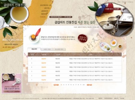 中国风茶公司网页psd模板