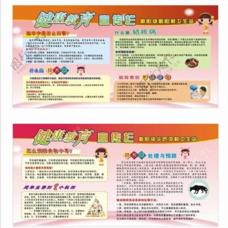 朝阳村健康教育宣传栏图片