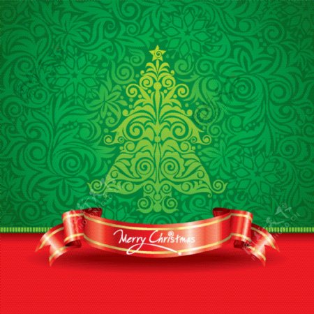绿色创意圣诞节圣诞树矢量设计素材
